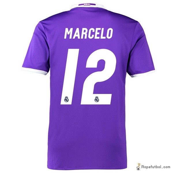 Camiseta Real Madrid Replica Segunda Ropa Marcelo 2016/17 Purpura